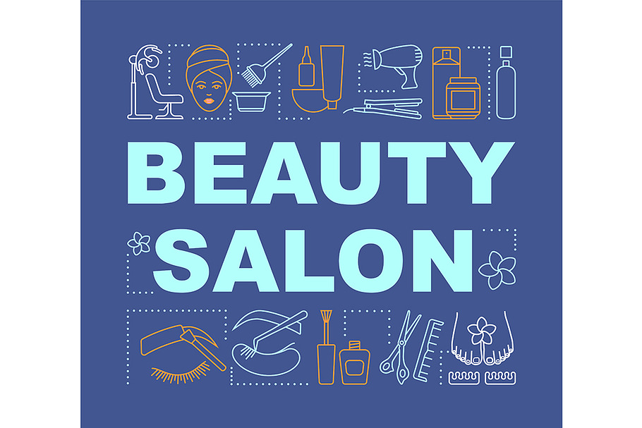 Beauty salon word concepts banner in Icons - product preview 8