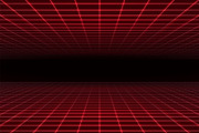 Red laser grid background.