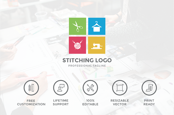Stitching Logo in Logo Templates - product preview 3