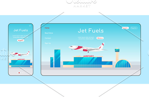 Jet fuels adaptive landing page