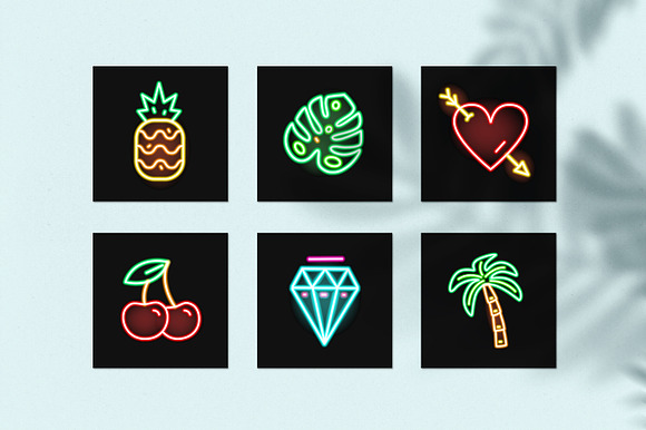 Neon signs collection in Illustrations - product preview 1