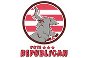 Vote Republican Elephant Mascot Circ