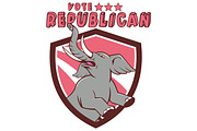 Vote Republican Elephant Mascot Shie