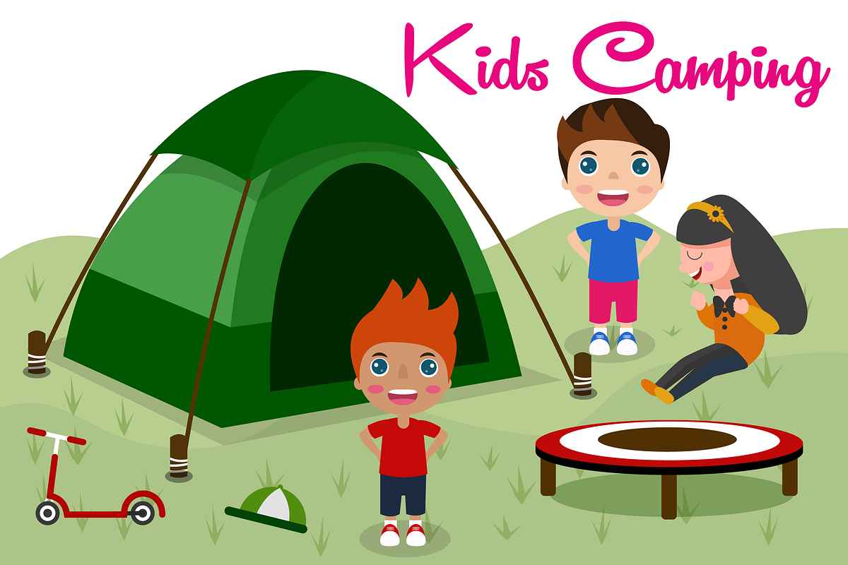 Kids Summer Camp Illustration in Illustrations - product preview 8