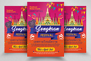 Songkran Thailand Festival Flyer Psd
