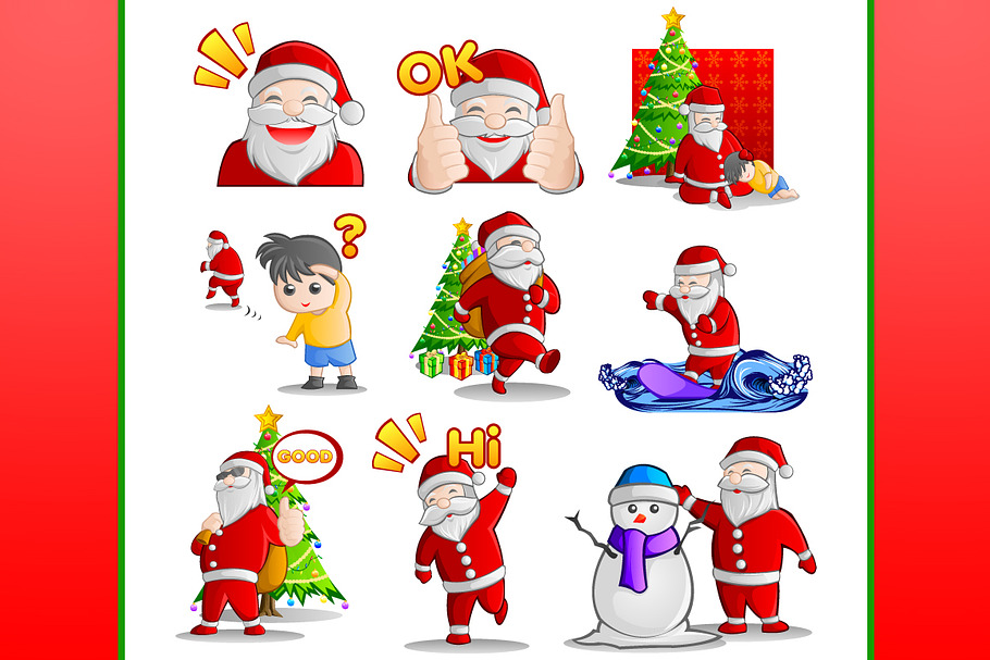 Santa Claus Character Vector 1 in Illustrations - product preview 8