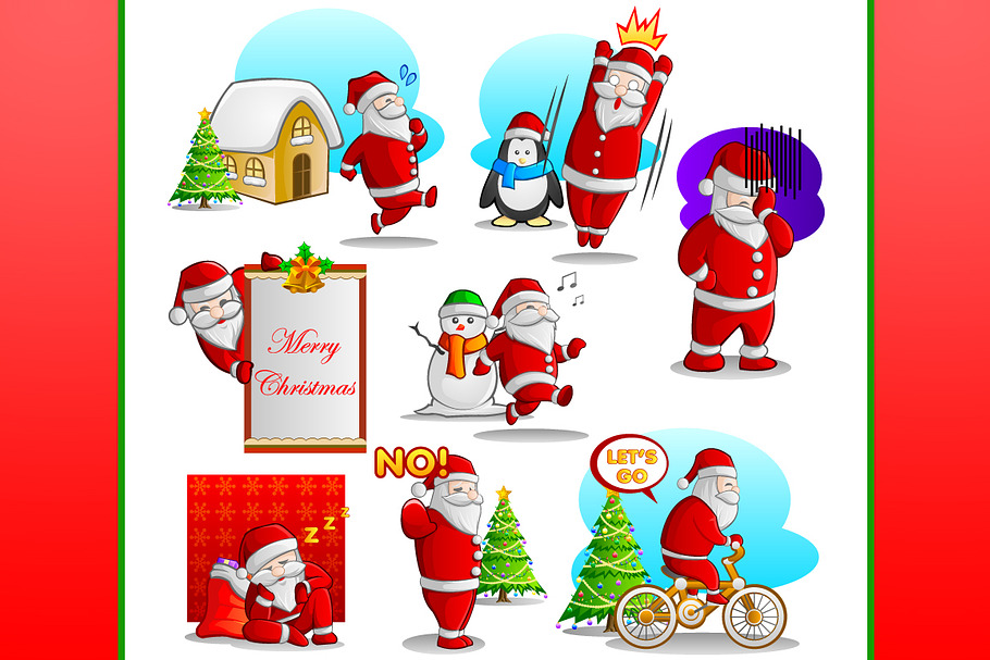 Santa Claus Character Vector 2 in Illustrations - product preview 8