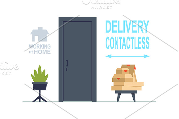 Contactless delivery in Illustrations - product preview 2