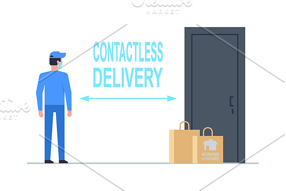 Contactless delivery in Illustrations - product preview 3