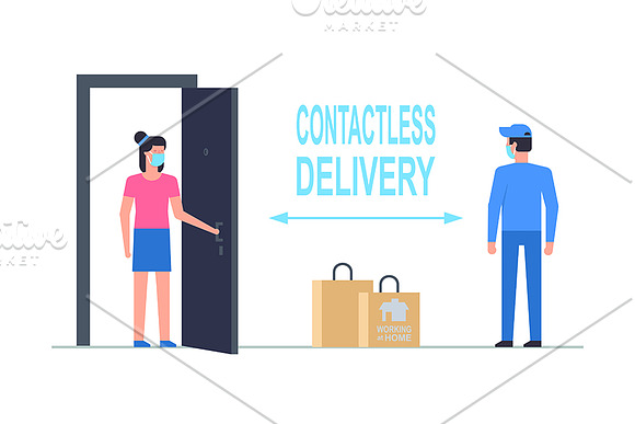 Contactless delivery in Illustrations - product preview 4