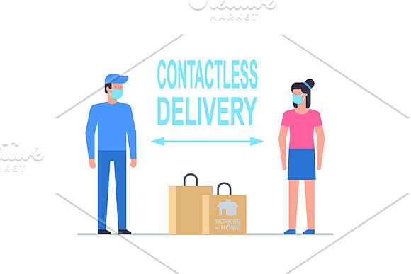Contactless delivery in Illustrations - product preview 5
