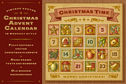 Vintage Christmas Advent Calendar
