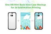 One M8 Mini 2d Case Back Mock-up