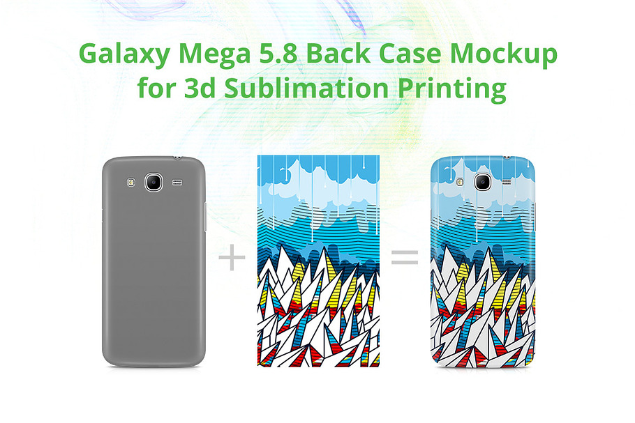 Galaxy Mega 5.8 3d Case Back Mock-up in Product Mockups - product preview 8