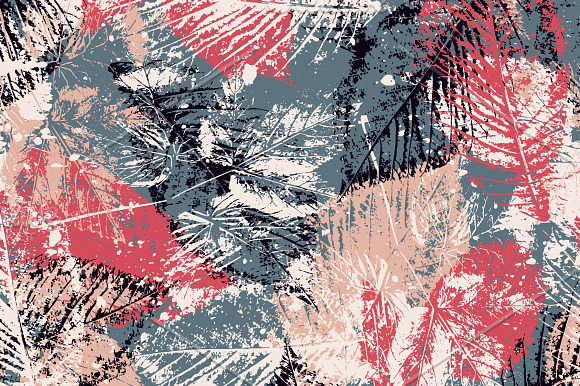 Forest leafs.Seamless border+pattern in Patterns - product preview 2