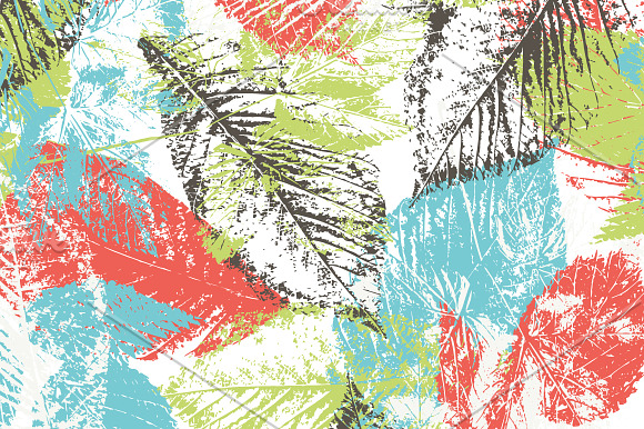 Forest leafs.Seamless border+pattern in Patterns - product preview 3