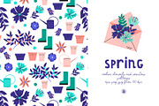 Spring - seamless patterns