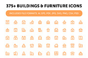 375+ Buildings and Furniture Icons