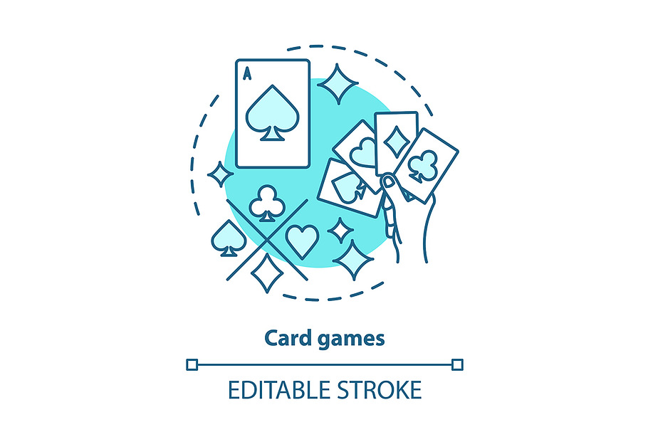 Card games concept icon