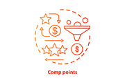 Casino comp points concept icon