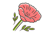 California poppy red color icon