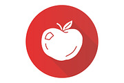 Ripe apple flat design glyph icon