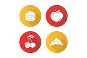Healthy and harmful nutrition icons