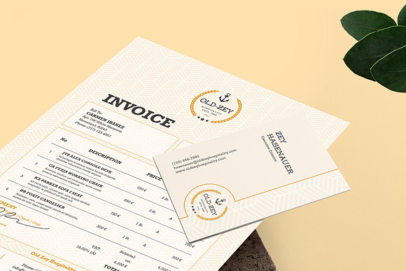 Old Zey Hospitality Branding Bundle in Stationery Templates - product preview 10