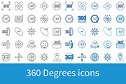 360 Degrees icons set