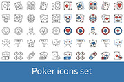 Poker icons set
