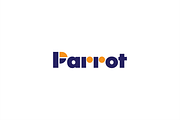 Parrot coin logo template.