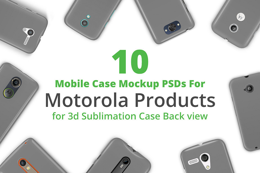 Bundle of Motorola MobileCase Mockup