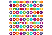 100 apple icons set color