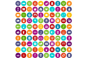 100 appliances icons set color