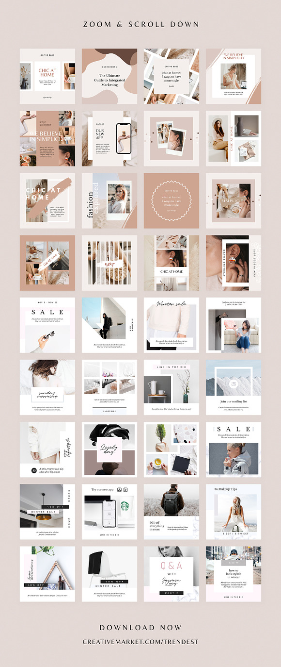 Hazel Instagram Pack - Canva in Instagram Templates - product preview 3