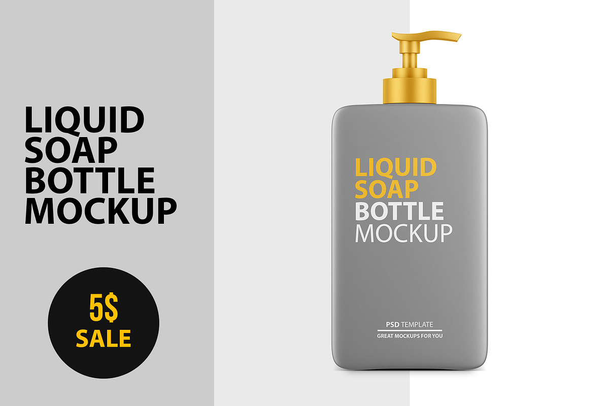 LIQUID SOAP Bottle PSD Mockup in Product Mockups - product preview 8