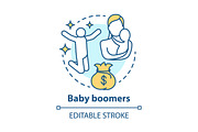 Baby boomers concept icon