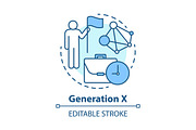 Generation X concept icon