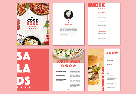Peach Color Recipes eBook Layout in Magazine Templates - product preview 1