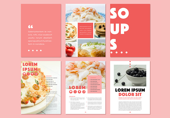 Peach Color Recipes eBook Layout in Magazine Templates - product preview 2
