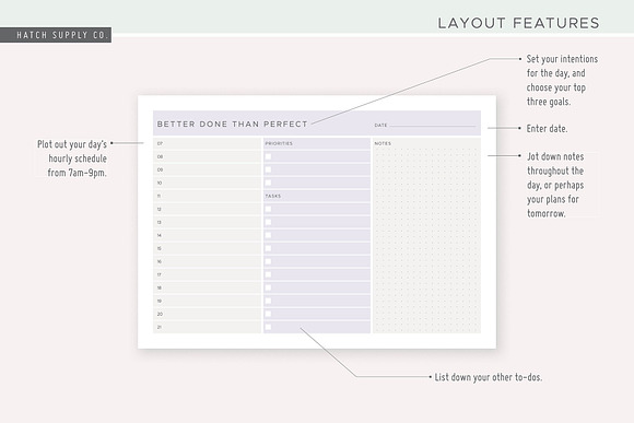 Dawn: Daily Goals Planner in Stationery Templates - product preview 1