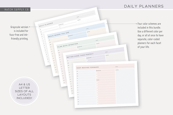 Dawn: Daily Goals Planner in Stationery Templates - product preview 2