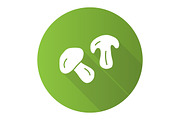 Edible mushroom green glyph icon