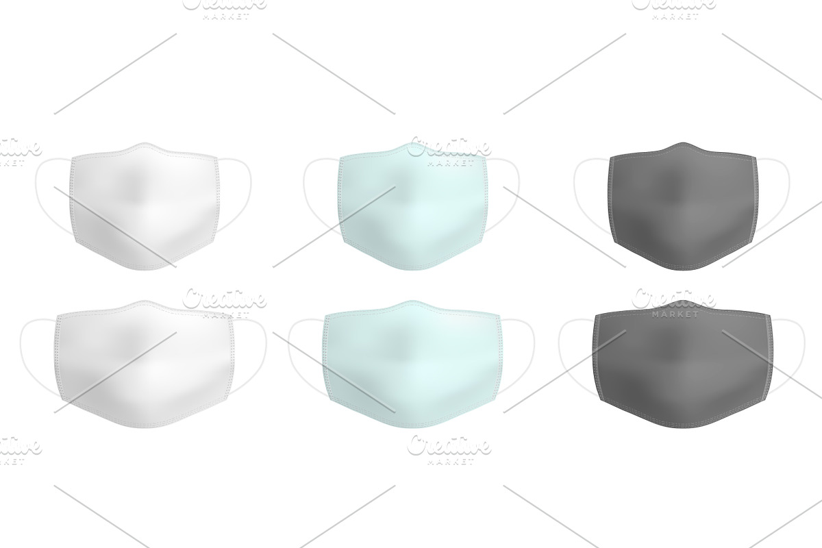 Color medical masks in Product Mockups - product preview 8
