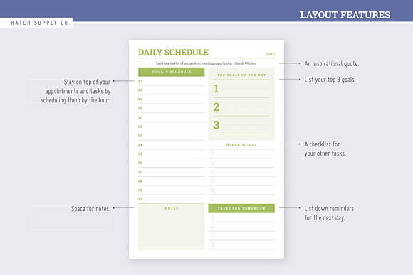 Brio: Daily Schedule in Stationery Templates - product preview 1