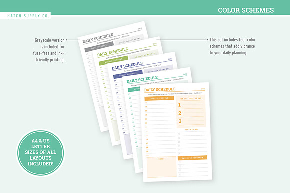 Brio: Daily Schedule in Stationery Templates - product preview 2
