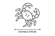 Crab linear icon