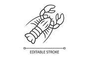 Lobster linear icon