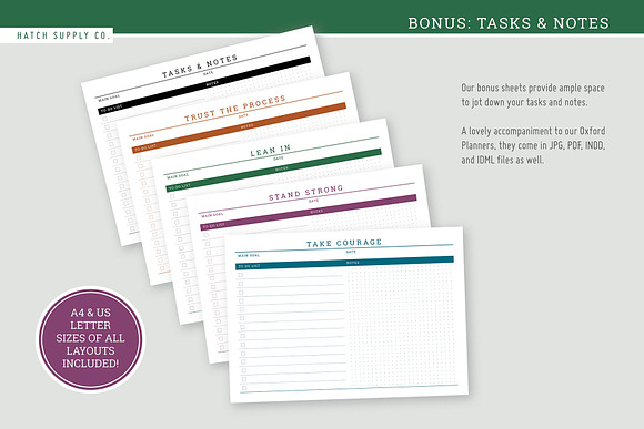 Oxford: Monthly Agenda in Stationery Templates - product preview 4