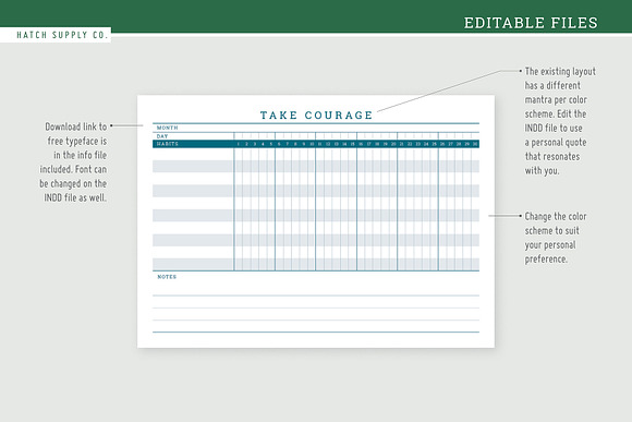 Oxford: 30-Day Habit Tracker in Stationery Templates - product preview 3